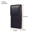  6.5 Inch  Men Vertical Mobile Phone Waist Bag Litchi Pattern Back Clip Buckle Belt Leather Case - 2