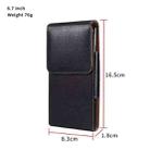  6.7 Inch  Men Vertical Mobile Phone Waist Bag Litchi Pattern Back Clip Buckle Belt Leather Case - 2