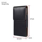  6.9 Inch  Men Vertical Mobile Phone Waist Bag Litchi Pattern Back Clip Buckle Belt Leather Case - 2