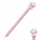 For Apple Pencil 2 AhaStyle Cartoon Dragon Pen Case Capacitive Stylus Silicone Cover(Pink) - 1