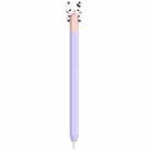 For Apple Pencil (USB-C) AhaStyle PT129-3 Stylus Cover Silicone Cartoon Protective Case, Style: Purple Cow - 1