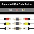 10pcs Gold-plated RCA Lotus Male to-Male  AV Audio Adapter(Black) - 3
