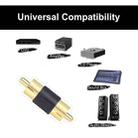 10pcs Gold-plated RCA Lotus Male to-Male  AV Audio Adapter(Black) - 4