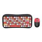 T-WOLF TF660 2.4G+5.0 Bluetooth Dual-Mode Retro Wireless Keyboard And Mouse Set(Black Red) - 1