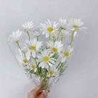 Simulated Flower Arrangement Table Ornament Picnic Photo Props, Style: 5pcs White Daisy Transparent Bag - 1