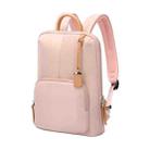 Bopai 62-126521 14-inch Laptop Thin and Light Business Waterproof Backpack(Pink) - 1