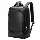 Bopai 61-123311 Large-capacity First-layer Cowhide Business Laptop Backpack(Black) - 1