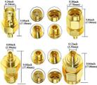 4pcs /Set SMA To MMCX Coaxial Adapter Kit Brass Coaxial Connector RF Antenna Adapter - 6