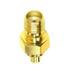 SMA Female To MMCX Female Coaxial Adapter Kit Brass Coaxial Connector RF Antenna Adapter - 1