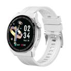 GT3Pro 1.28-Inch Health Monitoring Bluetooth Call Smart Watch With NFC, Color: Silver Silicone - 1