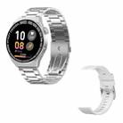 GT3Pro 1.28-Inch Health Monitoring Bluetooth Call Smart Watch With NFC, Color: Silver Three-bead Steel - 1