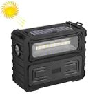 DV-690 Dual LED Light Solar Wireless Bluetooth Speaker Outdoor Camping FM Radio(Black) - 1