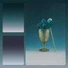 57 x 87cm Double-sided Gradient Background Paper Atmospheric Still Life Photography Props(Deep Gray+Peacock Green) - 1