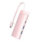 BS7A 7 In 1 Type-C Docking Station Multi-Function USB Hub Docking Station Converter(Pink) - 1