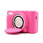 For Canon SX730/SX740 Soft Silicone Protective Case, Color: Rose Red - 1