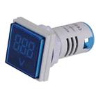 SINOTIMER ST17V AC Voltage Signal Indicator 22mm Square LED Digital Display Voltage Head AC 60-500V(03 Blue) - 1