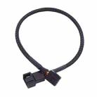 0.27m Computer PWM Temperature Control Cooling Fan Extension Cable Chassis HUB Connector(1 In 1) - 1