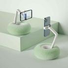 Pillow Phone Tablet Rotating Holder Lazy Desktop Bed Live Stand, Color: Biaxial Clamp-Green - 1