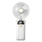 Foldable Digital Display USB Charging Fan Handheld Mute Hanging Neck Outdoor Small Fan(White) - 1