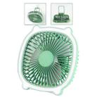 Rechargeable Table Fan With Reading LED Light  3 Wind Speed Adjustment(Green) - 1