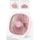Rechargeable Table Fan With Reading LED Light  3 Wind Speed Adjustment(Pink) - 1