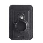 For AirTag Tracker Magnetic Leather Card Holder Wallet ID Case(Black) - 1