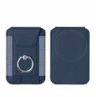 Magsafe Card Holder with Ring Elastic Wallet For iPhone 15/14/13/12 Series(Deep Blue) - 1