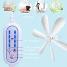 USB Home Dormitory Mute High Wind Power Mini Fan Six Blade Small Ceiling Fan, Style: Fan+Remote Control Speed Control Cord - 2