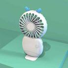 Summer Cartoon Pocket Handheld Stand Fan Rechargeable Silent Mini Fan(White) - 1