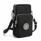 Crossbody Mobile Phone Bag Vertical Coin Purse with Armband for Women(Black) - 1
