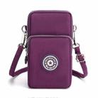 Crossbody Mobile Phone Bag Vertical Coin Purse with Armband for Women(Dark Purple) - 1