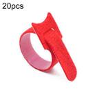 20pcs Nylon Fixed Packing Tying Strap Data Cable Storage Bundle, Model: 12 x 150mm Red - 1