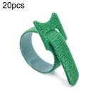 20pcs Nylon Fixed Packing Tying Strap Data Cable Storage Bundle, Model: 10 x 100mm Green - 1