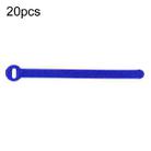 20pcs Data Cable Storage And Management Strap T-Shape Nylon Binding Tie, Model: Blue 10 x 100mm - 1