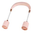 Portable Hanging Neck Fan USB Charging Long Life Outdoor Small Fan(Pink) - 1