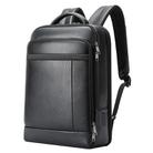 Bopai 61-120761 Large-capacity First-layer Cowhide Business Laptop Backpack With USB+Type-C Port(Black) - 1