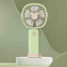 Handheld Portable Mini Multifunctional Fan With Phone Holder Function, Color: Yellow Green with Battery - 1