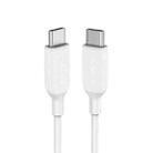 ANKER A8852 Powerline III 0.9m Fiber Dual Type-C 60W Fast Charging Data(White) - 1