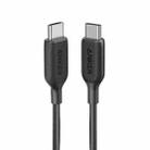 ANKER A8852 Powerline III 0.9m Fiber Dual Type-C 60W Fast Charging Data(Black) - 1