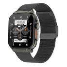 A70 1.96 Inch Health Monitoring Multifunctional IP68 Waterproof Bluetooth Call Smart Watch(Black Steel) - 1