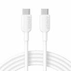 ANKER A81E1 0.9m 60W Dual Type-C Data Cell Phone Dual Head Fast Charging Cable(White) - 1
