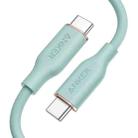 ANKER A8552 Powerline III 0.9m Skin Friendly Dual Type-C Data Cable PD100W Fast Charging Cable(Mint Green) - 1