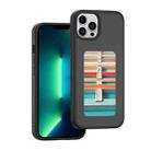 For iPhone 13 Pro NFC Four-Color E-ink Screen DIY Phone Case(Black) - 1