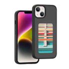 For iPhone 14 NFC Four-Color E-ink Screen DIY Phone Case(Black) - 1