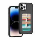 For iPhone 14 Pro NFC Four-Color E-ink Screen DIY Phone Case(Black) - 1