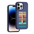 For iPhone 14 Pro NFC Four-Color E-ink Screen DIY Phone Case(Blue) - 1