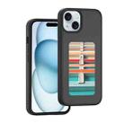 For iPhone 15 NFC Four-Color E-ink Screen DIY Phone Case(Black) - 1