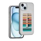 For iPhone 15 NFC Four-Color E-ink Screen DIY Phone Case(Gray) - 1