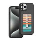 For iPhone 15 Pro NFC Four-Color E-ink Screen DIY Phone Case(Black) - 1