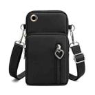 Crossbody Mobile Phone Bag Vertical Wallet Wrist Pouch With Arm Band for Women, Style: Black  - 1